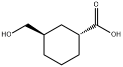 (1R,3R)-3-(羟甲基)环己烷-1-羧酸 结构式