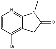 4-bromo-1-methyl-1,3-dihydro-2H-pyrrolo[2,3-b]pyridin-2-one 结构式