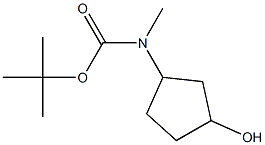 (3-羟基环戊基)(甲基)氨基甲酸叔丁酯 结构式