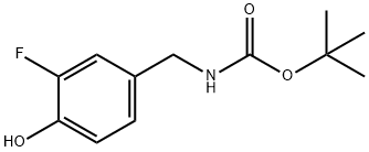 (3-氟-4-羟基苄基)氨基甲酸叔丁酯 结构式