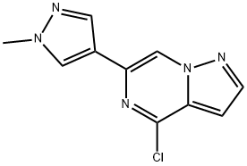 4-氯-6-(1-甲基-1H-吡唑-4-基)吡唑[1,5-A]吡嗪 结构式