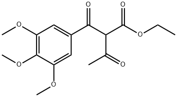 3-oxo-2-(3,4,5-trimethoxy-benzoyl)-butyric acid ethyl ester 结构式