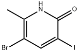 5-BROMO-3-IODO-6-METHYLPYRIDIN-2-OL 结构式