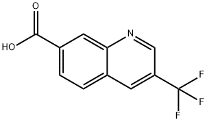 3-(三氟甲基)喹啉-7-羧酸 结构式