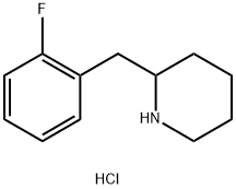 2-[(2-fluorophenyl)methyl]piperidine hydrochloride 结构式