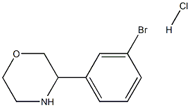 3-(3-溴苯基)吗啉盐酸盐 结构式