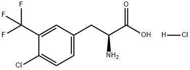 Phenylalanine, 4-chloro-3-(trifluoromethyl)-, hydrochloride (1:1) 结构式