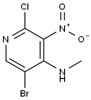 5-溴-2-氯-N-甲基-3-硝基吡啶-4-胺 结构式