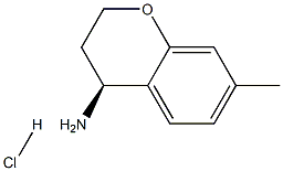 (4S)-7-METHYL-3,4-DIHYDRO-2H-1-BENZOPYRAN-4-AMINE HCl 结构式
