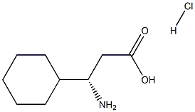 S-3-氨基-3-环己基丙酸盐酸盐 结构式