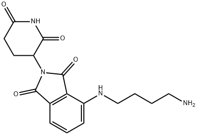 4-((4-氨基丁基)氨基)-2-(2,6-二氧代-哌啶-3-基)异吲哚-1,3-二酮 结构式