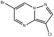 6-BROMO-3-CHLOROPYRAZOLO[1,5-A]PYRIMIDINE 结构式