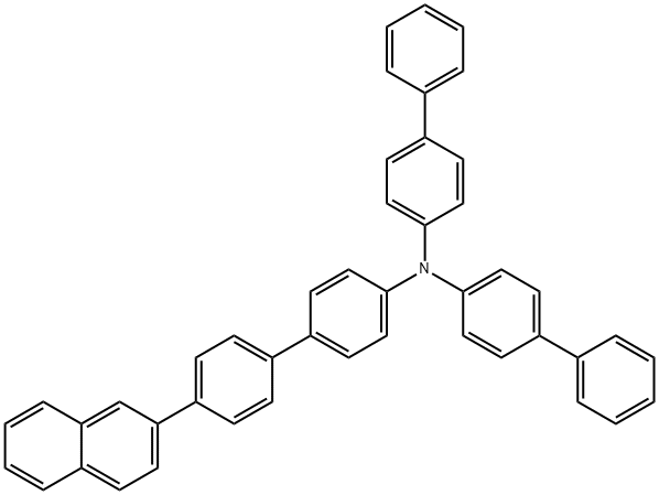 N,N-双([1,1'-联苯]-4-基)-4'-(2-萘)-[1,1'-联苯]-4-胺 结构式