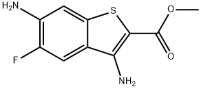 3,6-Diamino-5-fluoro-benzo[b]thiophene-2-carboxylic acid methyl ester 结构式