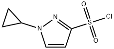 1-cyclopropyl-1H-pyrazole-3-sulfonyl chloride 结构式