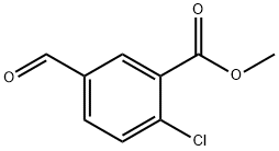 2-氯-5-甲酰基苯甲酸甲酯 结构式