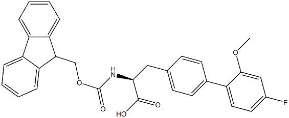 Fmoc-4-(4-fluoro-2-methoxy-phenyl)-L-phenylalanine 结构式