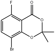 8-BROMO-5-FLUORO-2,2-DIMETHYL-BENZO[1,3]DIOXIN-4-ONE 结构式