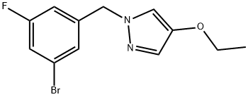 1-(3-Bromo-5-fluorobenzyl)-4-ethoxy-1H-pyrazole 结构式