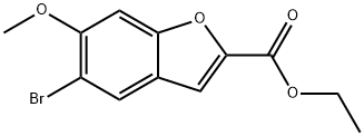 5-溴-6-甲氧基 - 苯并呋喃-2-羧酸乙酯 结构式