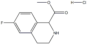 6-氟-1,2,3,4四氢异喹啉-1-甲酸甲酯盐酸盐 结构式