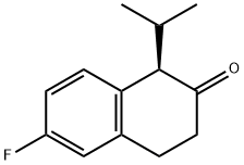 (R)-6-FLUORO-1-ISOPROPYL-3,4-DIHYDRONAPHTHALEN-2(1H)-ONE 结构式