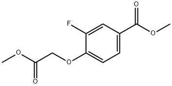 3-氟-4-(2-甲氧基-2-氧乙氧基)苯甲酸甲酯 结构式