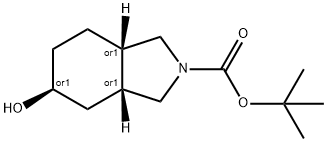 (3AS,5R,7AR)-5-羟基六氢-1H-异吲哚-2(3H)-羧酸叔丁基酯 结构式