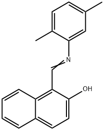 1-{[(2,5-dimethylphenyl)imino]methyl}-2-naphthol 结构式