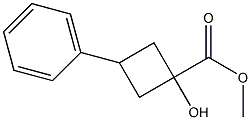 methyl 1-hydroxy-3-phenylcyclobutane-1-carboxylate 结构式