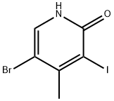 5-BROMO-3-IODO-4-METHYLPYRIDIN-2-OL 结构式