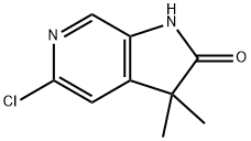 5-Chloro-3,3-dimethyl-1,3-dihydro-2H-pyrrolo[2,3-c]pyridin-2-one 结构式