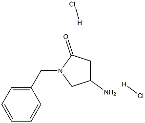 4-氨基-1-苄基吡咯烷-2-酮二盐酸盐 结构式