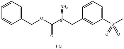 (R)-2-氨基-3-(3-(甲基磺酰基)苯基)丙酸苄酯盐酸盐 结构式