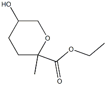 ethyl 5-hydroxy-2-methyltetrahydro-2H-pyran-2-carboxylate 结构式