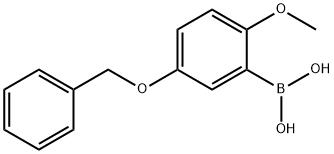 5-(苄氧基)-2-甲氧基苯基]硼酸 结构式