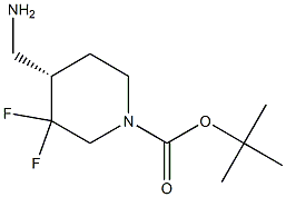 (S)-4-(氨基甲基)-3,3-二氟哌啶-1-羧酸叔丁酯 结构式