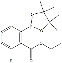 Ethyl 2-fluoro-6-(4,4,5,5-tetramethyl-1,3,2-dioxaborolan-2-yl)benzoate 结构式