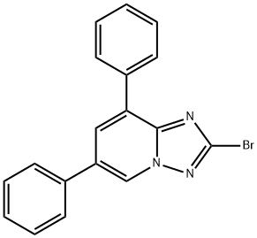 2-溴-6,8-二苯基-[1,2,4]三唑并[1,5-A]吡啶 结构式