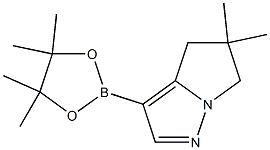 4H-Pyrrolo[1,2-b]pyrazole, 5,6-dihydro-5,5-dimethyl-3-(4,4,5,5-tetramethyl-1,3,2-dioxaborolan-2-yl)- 结构式