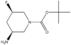 tert-butyl (3S,5R)-3-amino-5-fluoropiperidine-1-carboxylate 结构式