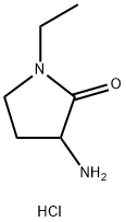 3-氨基-1-乙基吡咯烷-2-酮盐酸 结构式