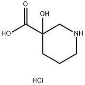 3-羟基哌啶-3-羧酸盐酸 结构式