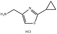 (2-环丙基-1,3-噻唑-4-基)甲胺二盐酸 结构式