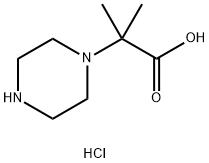 2-甲基-2-(哌嗪-1-基)丙酸二盐酸 结构式