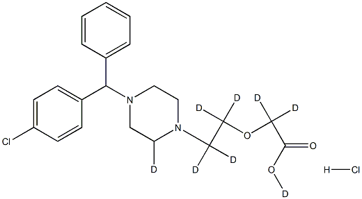 Cetirizine-d8 (hydrochloride) 结构式