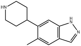 5-methyl-6-(piperidin-4-yl)-1H-indazole 结构式