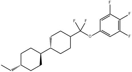 (trans,trans)-5-{(4'-Ethyl[1,1'-bicyclohexyl]-4-yl)-difluormethoxy}-1,2,3-trifluorbenzene 结构式