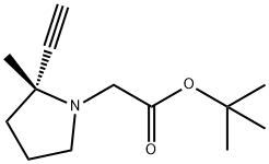 (2R)-2-乙炔-2-甲基-1-吡咯烷乙酸 1,1-二甲基乙酯 结构式