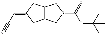 TERT-BUTYL (3AR,6AS,E)-5-(CYANOMETHYLENE)HEXAHYDROCYCLOPENTA[C]PYRROLE-2(1H)-CARBOXYLATE 结构式